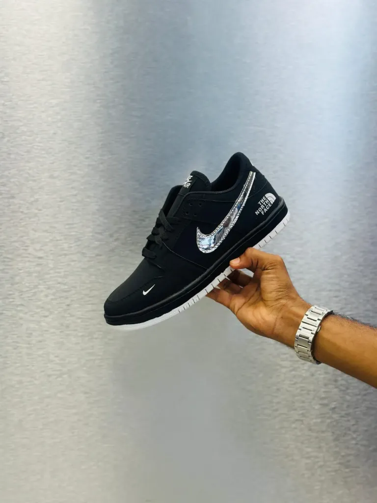 Dunk North face black silver (6 uk)