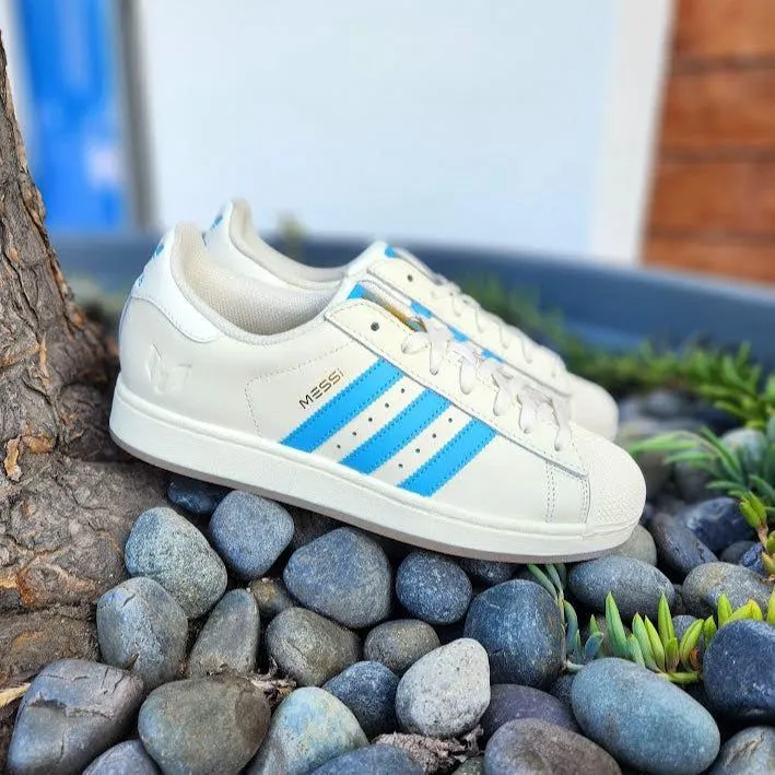 ADIDAS ORIGINALS SUPERSTAR MESSI WHITE SKY (40)