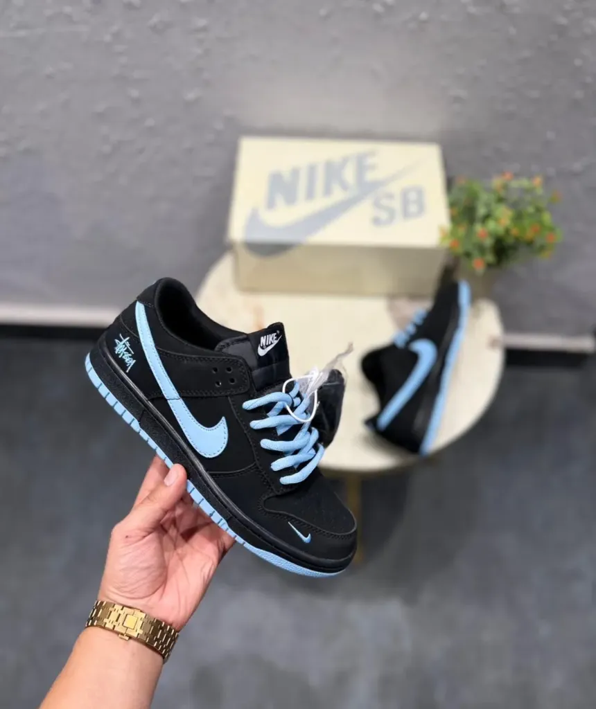 NIKE SB DUNK STUSSY BLACK BLUE KEYCHAIN 2025 (40)