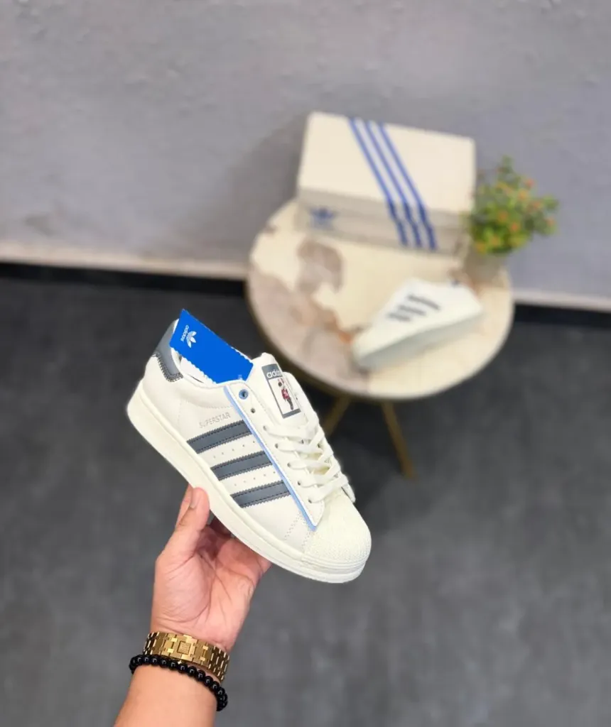 ADIDAS ORIGINALS SUPERSTAR CHARR MORITA WHITE BLUE (40)